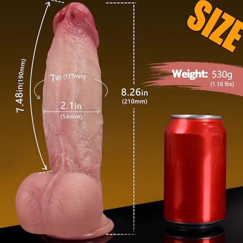 7 Inch Girth Extra Large Bold Dildo, Real Skin Dual Density Silicone Dildo with Strong Suction Cup for Hands-Free Play, G-Spot Realistic Dildo Anal Sex Toy for Men and Women 7 Inch Girth Extra Large Bold Dildo, Real Skin Dual Density Silicone Dildo with Strong Suction Cup for Hands-Free Play, G-Spot Realistic Dildo Anal Sex Toy for Men and Women