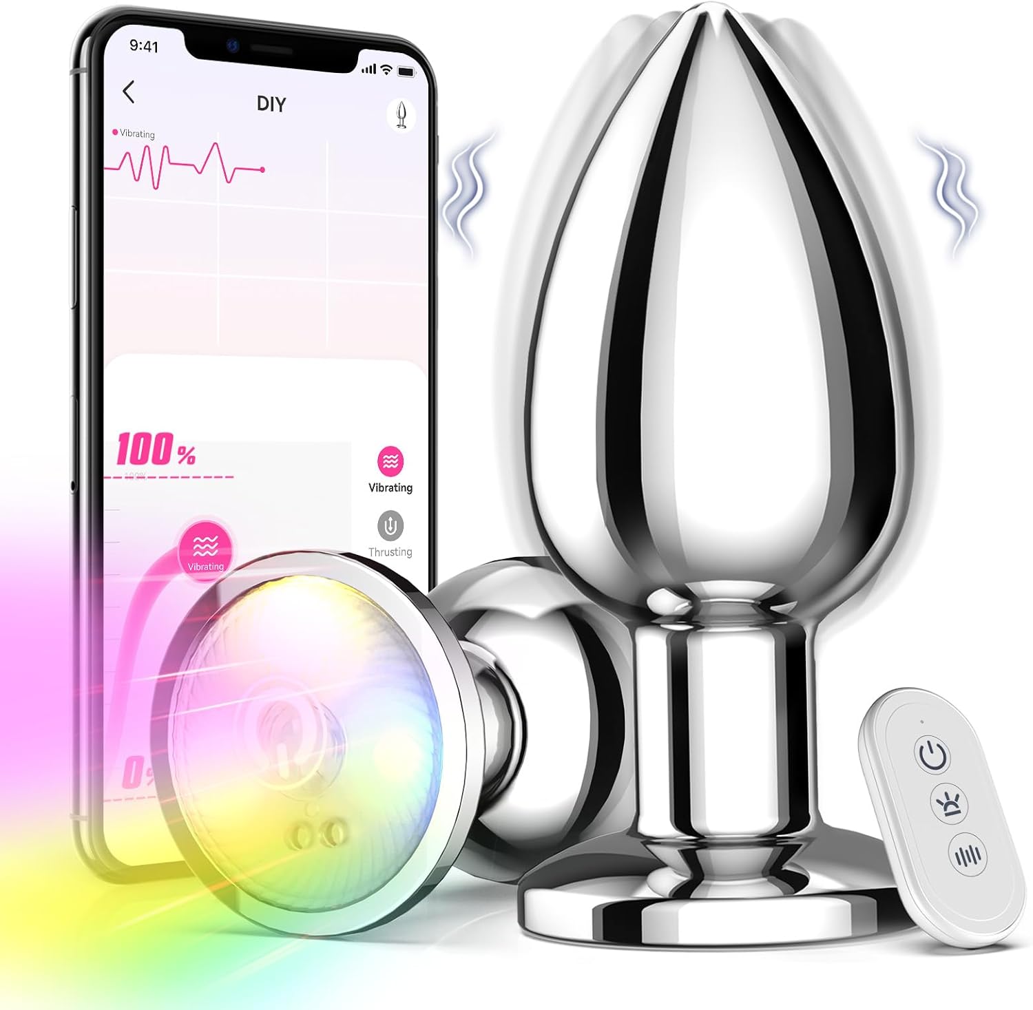 Unisex anal vibrator, with 10 vibration modes and app remote control.