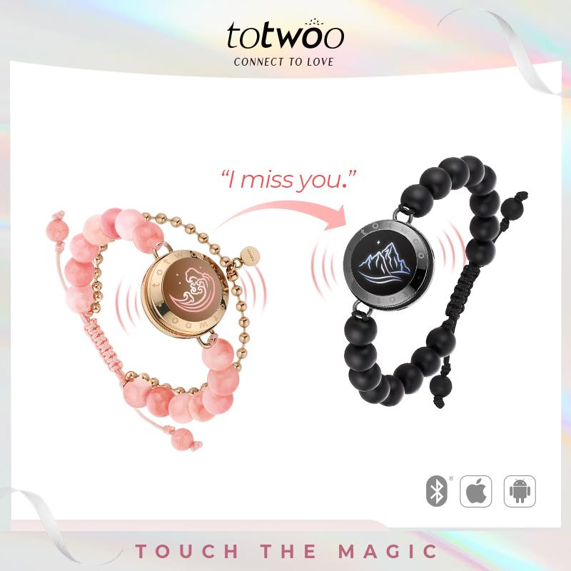 【Creative Gifts】totwoo Sun&Moon Touch Bracelets Functional Love Connect Gift For Boyfriend or Girlfriend or your Familay