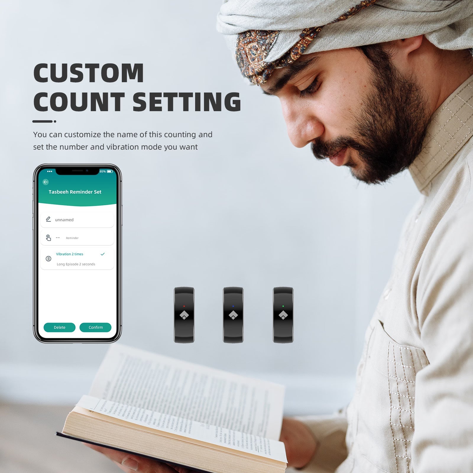 عداد سبحة إلكتروني أنيق وبسيط مع خاصية التذكير بأوقات الصلاة. عداد سبحة إلكتروني أنيق وبسيط مع خاصية التذكير بأوقات الصلاة.