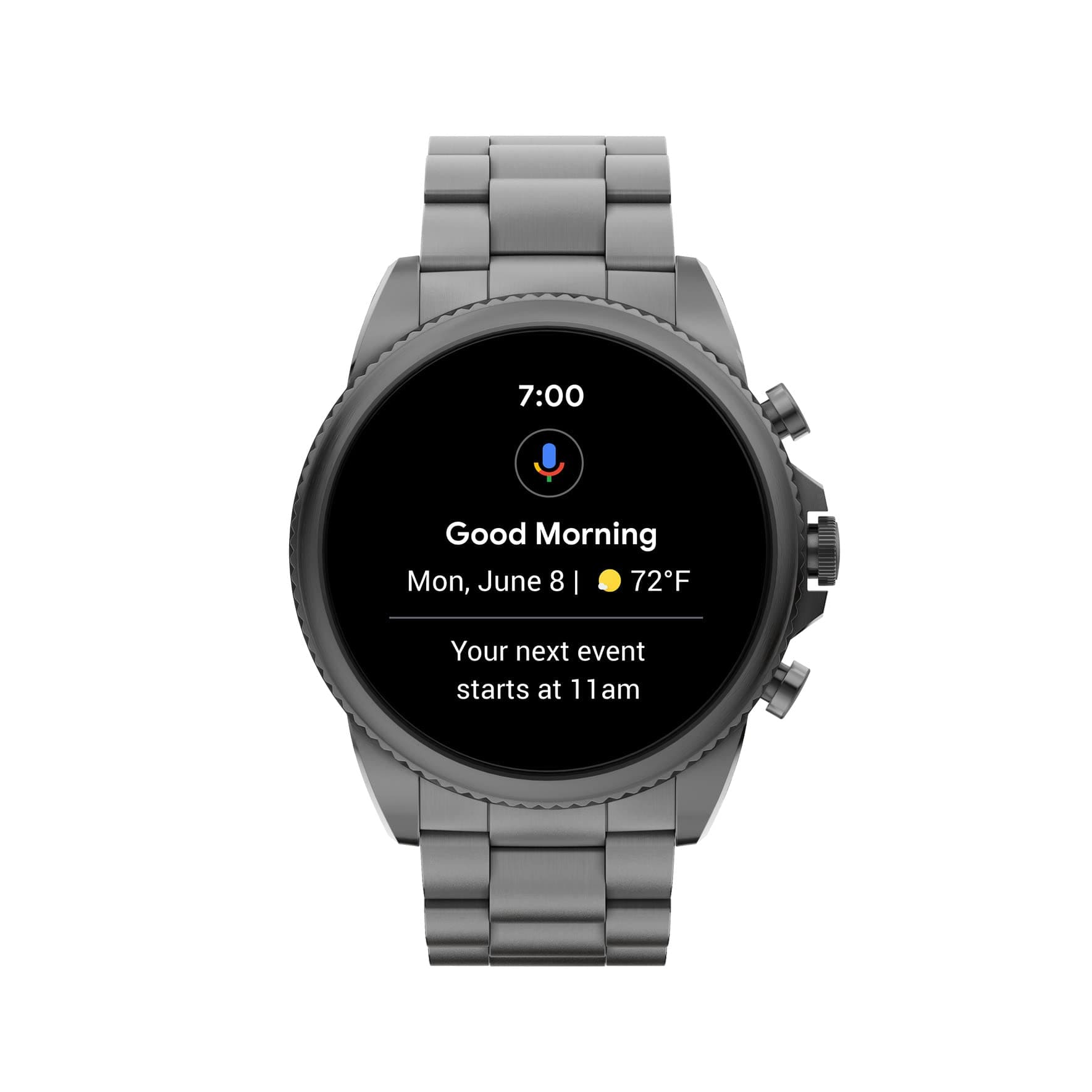 Fossil Men's Gen 6 44mm Stainless Steel Touchscreen Smart Watch