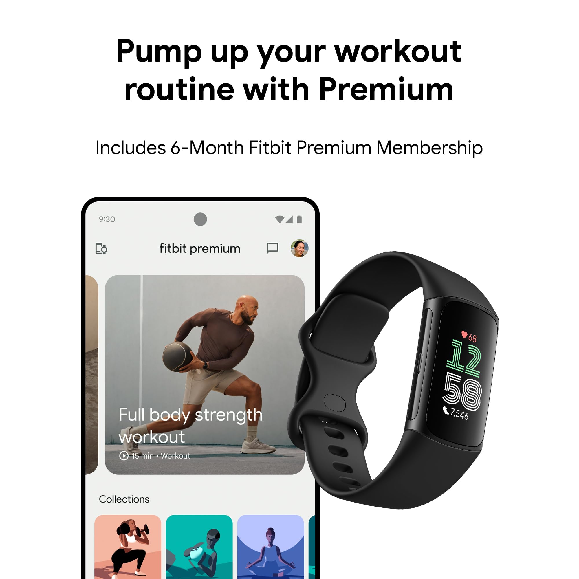 يتضمن جهاز تتبع اللياقة البدنية Fitbit Charge 6 عضوية مميزة مجانية لمدة عام واحد.
