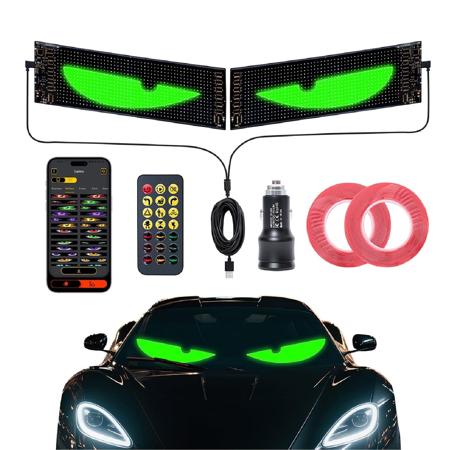 مصابيح LED للسيارات - شعارات LED مخصصة، مصابيح أمامية على شكل عين الشيطان