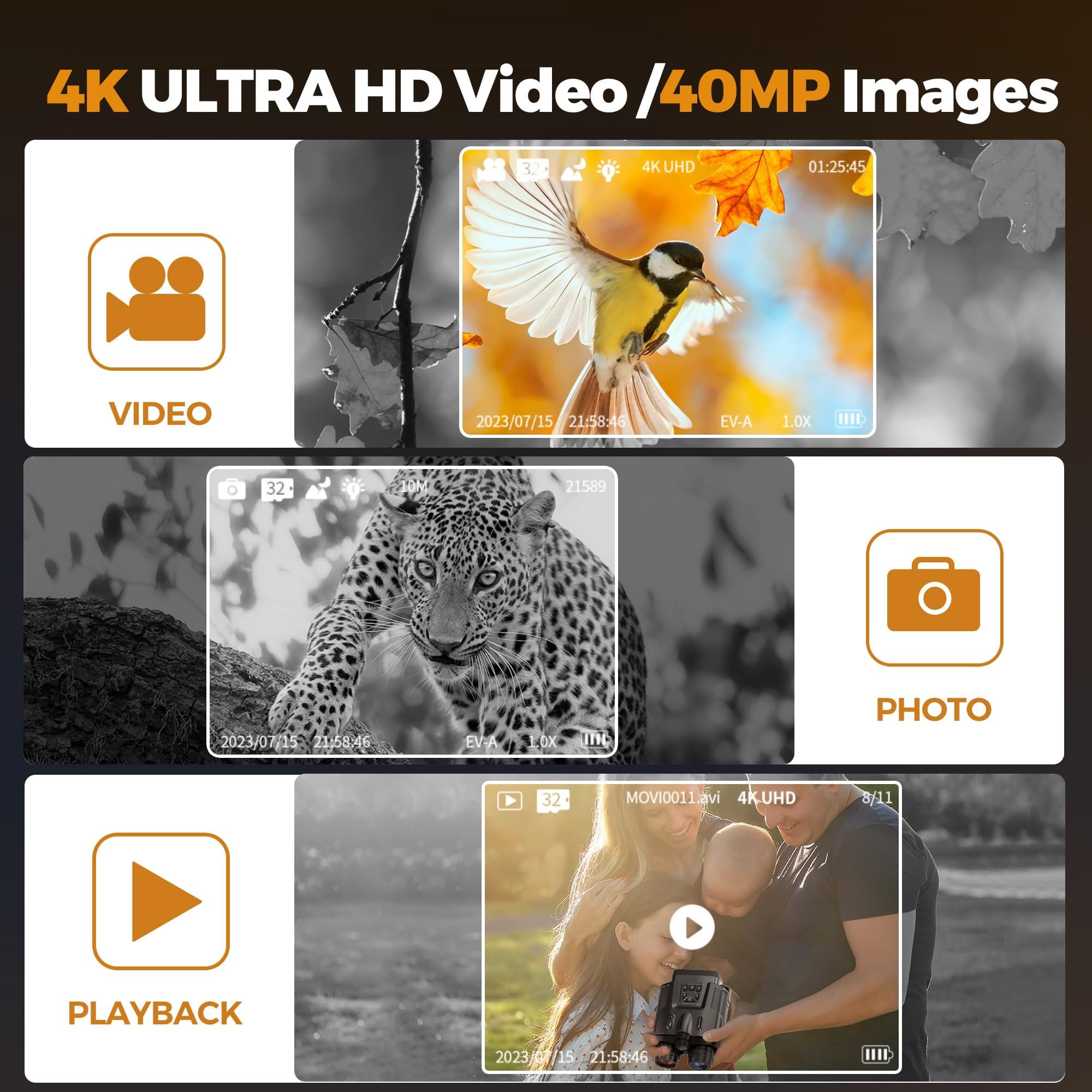 منظار رؤية ليلية بدقة 4K منظار رؤية ليلية بدقة 4K
