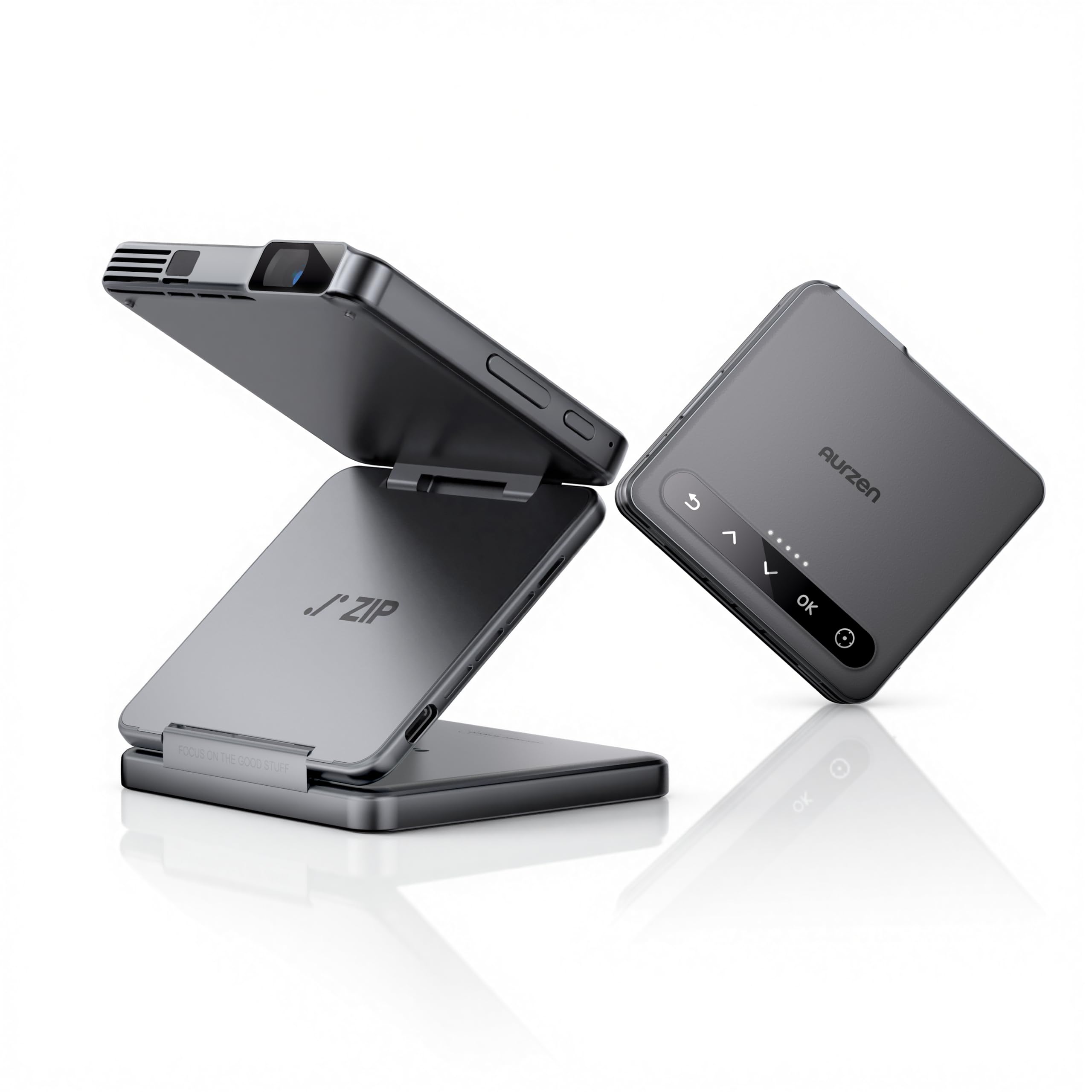 Aurzen ZIP جهاز عرض صغير محمول ثلاثي الطي Aurzen ZIP جهاز عرض صغير محمول ثلاثي الطي