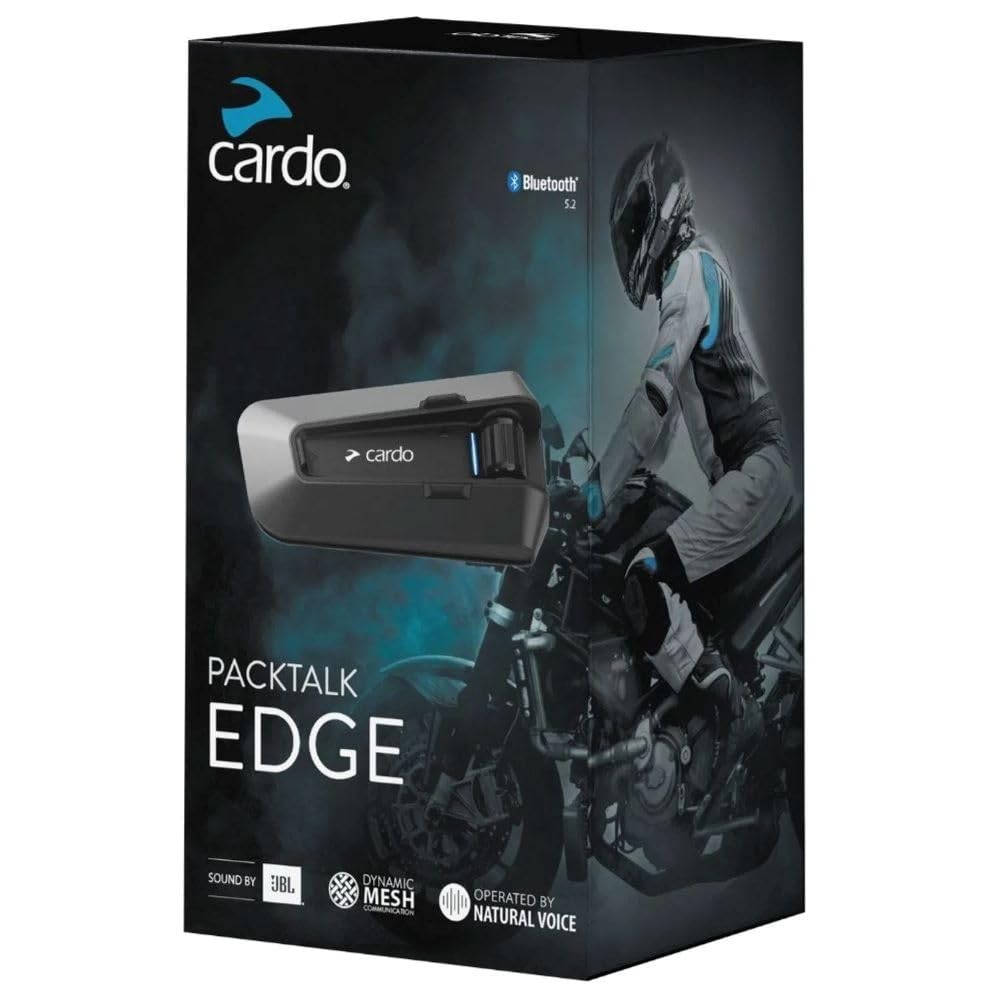 Cardo PACKTALK Edgeسماعة رأس لاسلكية مزودة بنظام اتصال بلوتوث للدراجات النارية