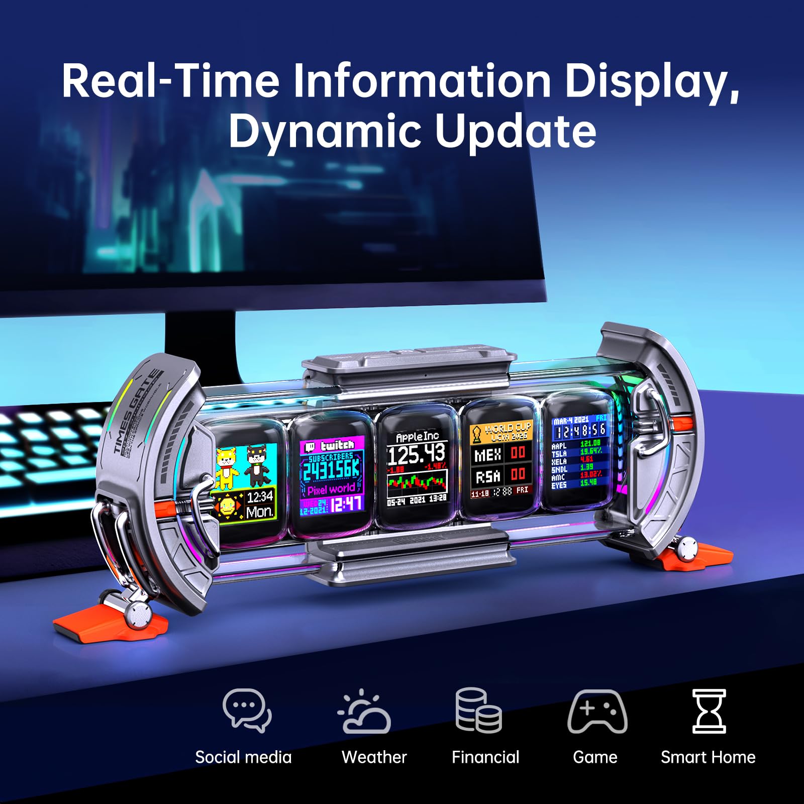 Divoom Cyberpunk Pixel Desktop Monitor Divoom Cyberpunk Pixel Desktop Monitor