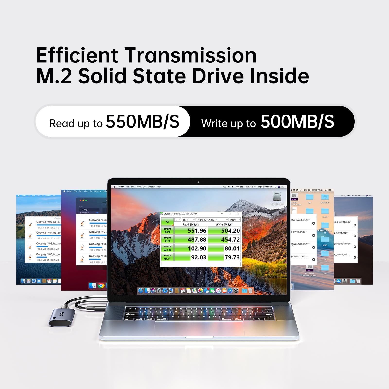 قرص صلب خارجي محمول من نوع SSD بسعة 2 تيرابايت من SSK قرص صلب خارجي محمول من نوع SSD بسعة 2 تيرابايت من SSK