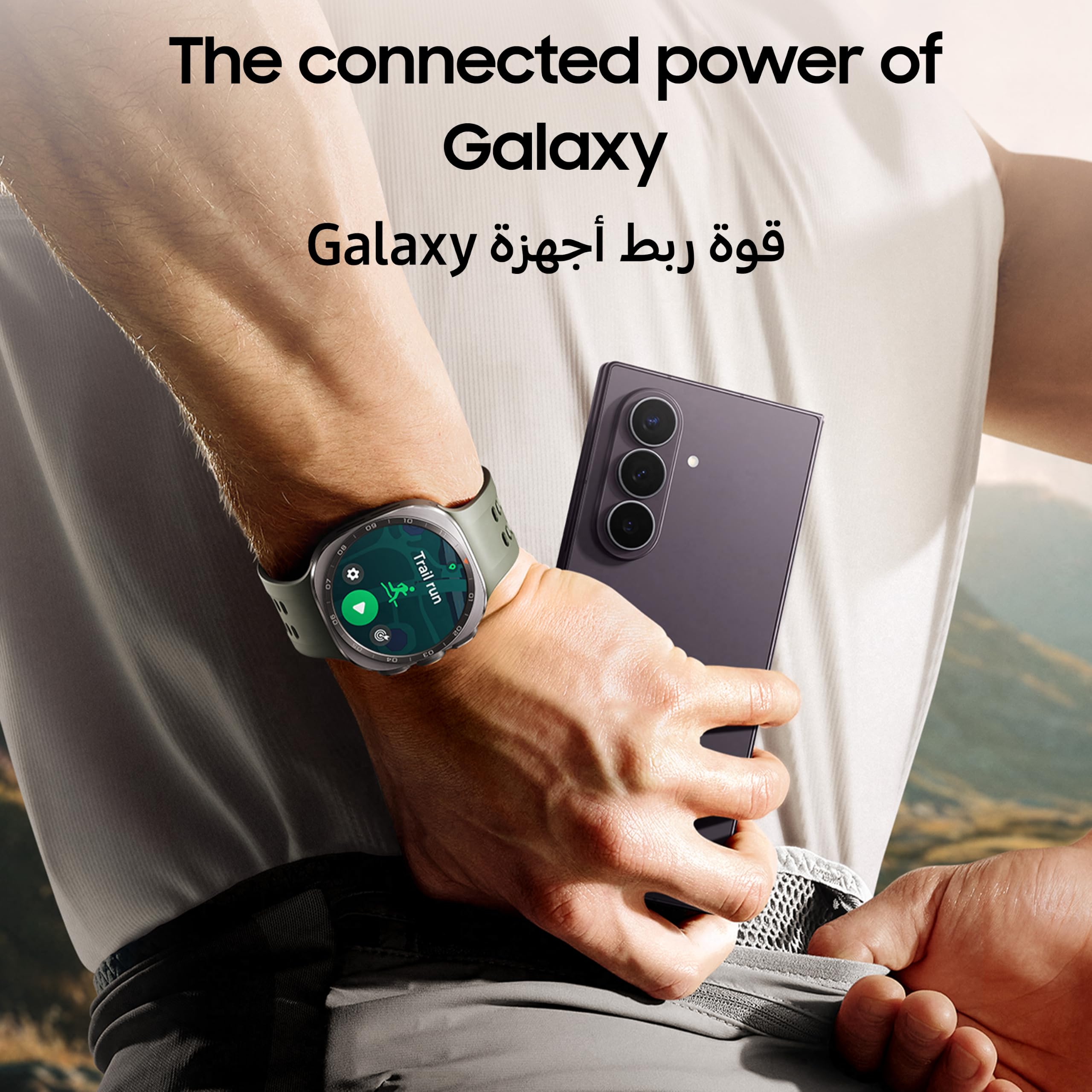 Samsung Galaxy Watch Ultra2 Titanium Gray, 47mm, Bluetooth, Rugged Luxury design, 800 mAh Battery, Fast Charging, Trail Run, Energy Score, Sleep Coaching, Raise to Talk (KSA Version) Samsung Galaxy Watch Ultra2 Titanium Gray, 47mm, Bluetooth, Rugged Luxury design, 800 mAh Battery, Fast Charging, Trail Run, Energy Score, Sleep Coaching, Raise to Talk (KSA Version)